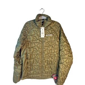 Adidas Terrex Insulated Puffer Jacket Men's Medium Olive Green NWT